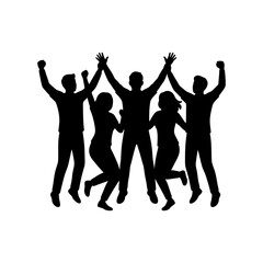 Fototapeta premium Vector illustration of a diverse group of authentic people engaging in conversation and collaboration, featuring inclusive characters in casual attire on a plain background.