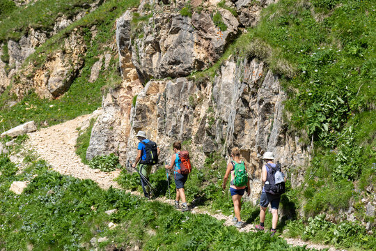 mountains of the Pasubio massif, path of 52 tunnels and memorial of the First World War