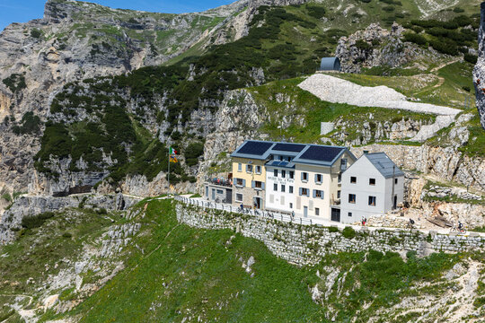 mountains of the Pasubio massif, path of 52 tunnels and memorial of the First World War