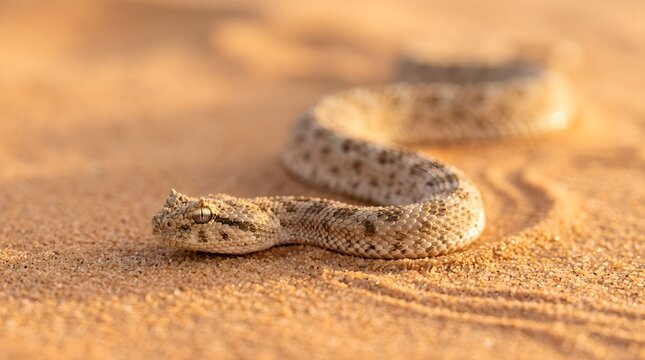 Close Up Macro Detail of Desert Snake Scales Moving Across Sand
