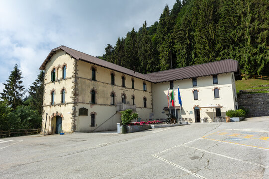 mountains of the Pasubio massif, path of 52 tunnels and memorial of the First World War
