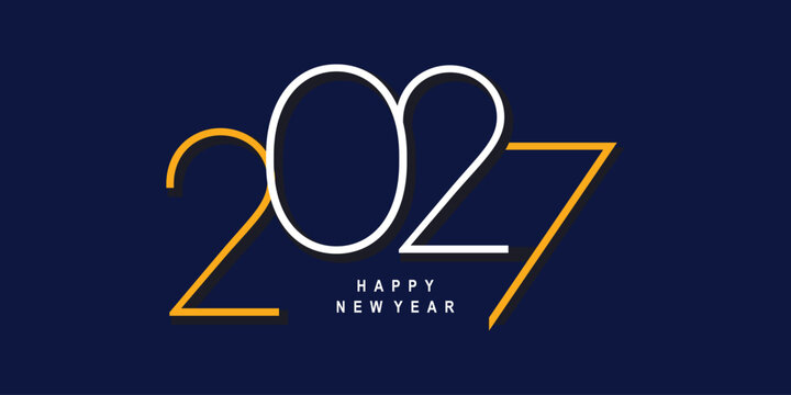 2027 logo design concept with simple modern and creative idea