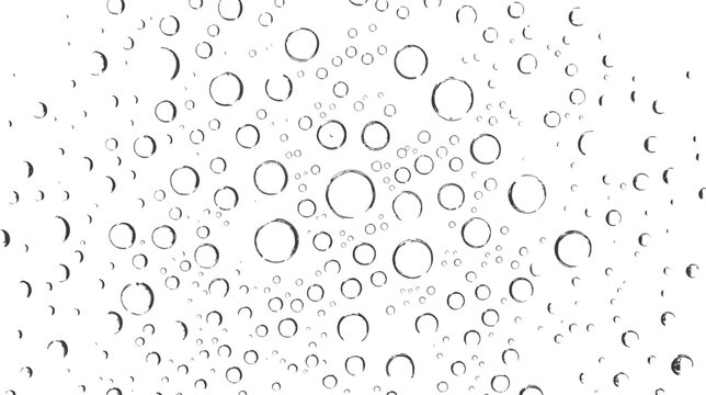 Abstract grunge texture background with hand drawn circles, ink rings, and bubble shapes vector
