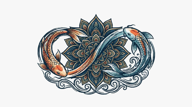 Intricate celtic knotwork design illustration.