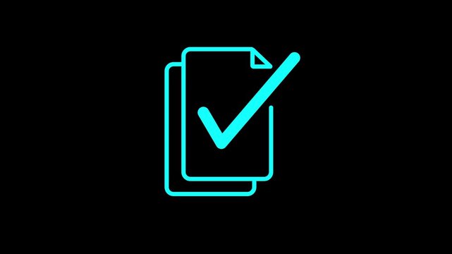 Minimalist glowing neon m letter animation on dark background abstract tech