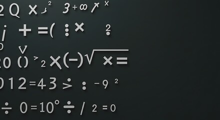Obraz premium 抽象的な数学記号背景