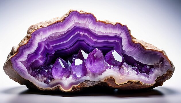 Purple Amethyst Geode Crystal Formation