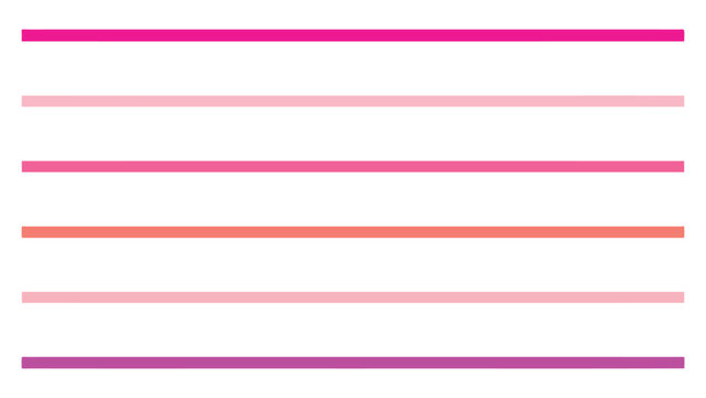 Horizontal pink and orange lines arranged in a minimalist vector pattern design