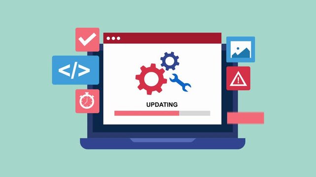 Proactive Website Maintenance Solutions 2d animation with alpha matte