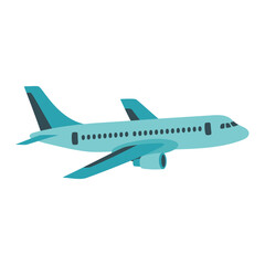 Fototapeta premium passenger plane isolated, flat vector icon