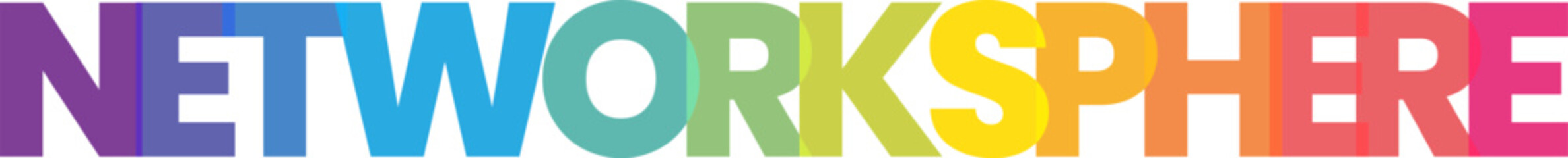 Naklejka premium A captivating Networksphere wordmark illustrating dynamic connections and worldwide digital communication possibilities