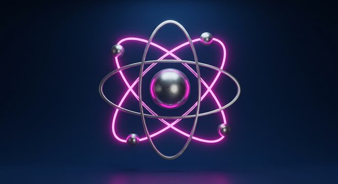 ネオン原子モデル 抽象的科学背景