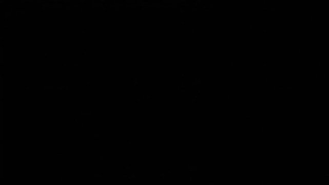 Black cat face with glowing bright yellow eyes features soft fur texture in this charming digital animation video clip