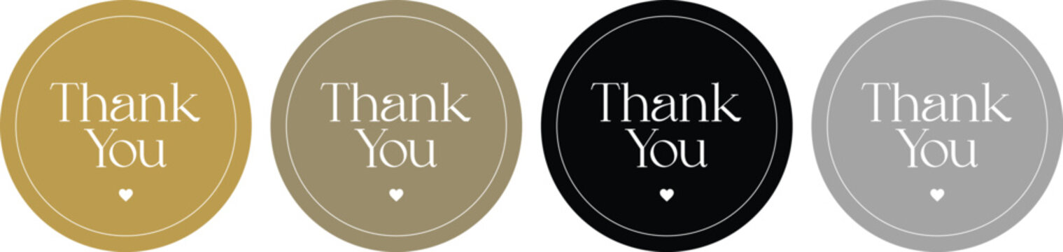 Elegant Thank You Lettering with Gold Typography, Luxury Greeting Card Vector