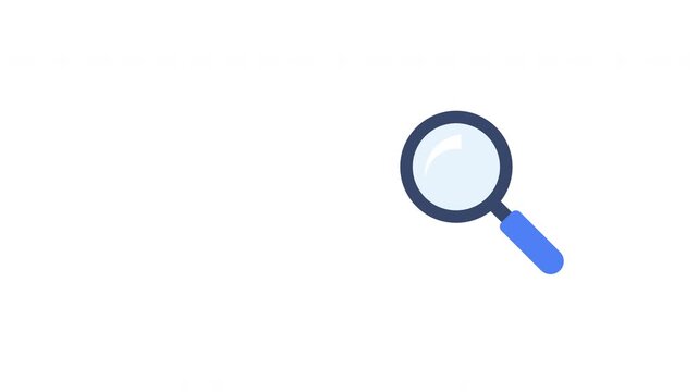Looping Magnifying Glass Search And Inspection Animation ProRes Alpha Channel 4K 60fps Research Discovery Motion Graphic
