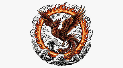 Intricate lion head emblem with detailed mane and fierce expression. © andi