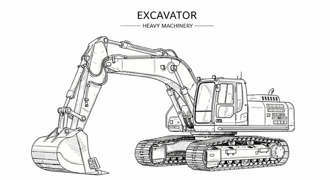 Excavator heavy construction equipment machine.