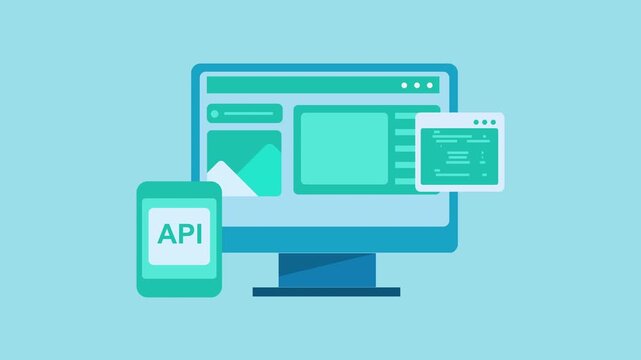 API integration process with server, Website API integration 2d Animation with Alpha Matte