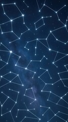 Fototapeta premium Celestial constellations illuminate night mobile wallpaper