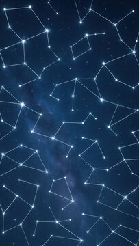 Celestial constellations illuminate night mobile wallpaper