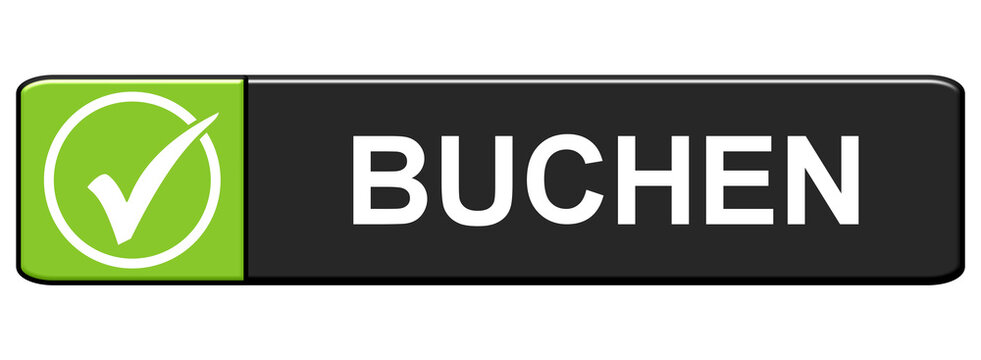 Buchen - H&auml;kchen auf gr&uuml;n schwarzem Button