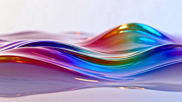 Colorful liquid wave surface