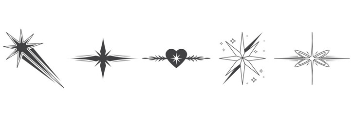 Star and Celestial Decorative Elements Set © Maishaangona