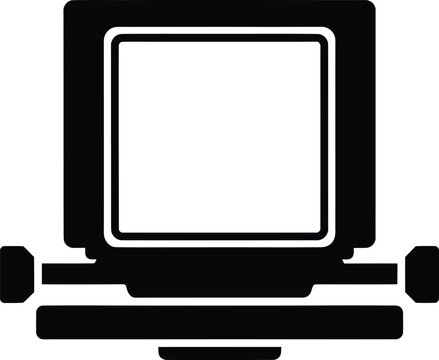 Silhouette vector old vintage medium format camera equipment icon design
