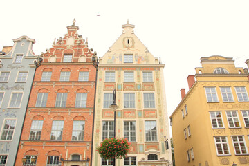 Colorful Facades of Townhouses in Long Market Square (Długi Targ), Gdańsk, Poland  © marcuspon