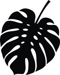 Black monstera leaf icon © Nahid design 