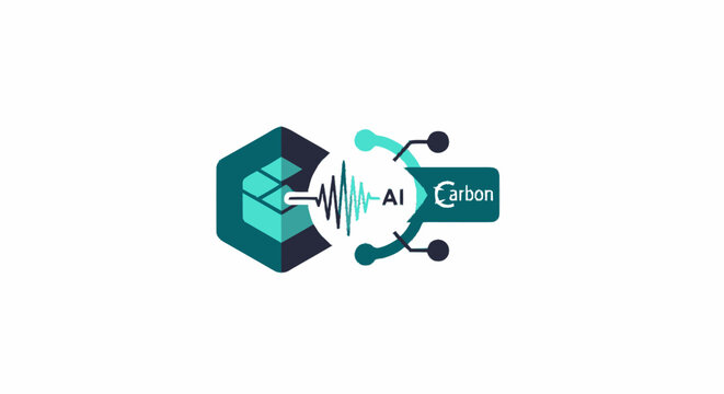 AI Growth Logo with Geometric Cube and Network Node.
