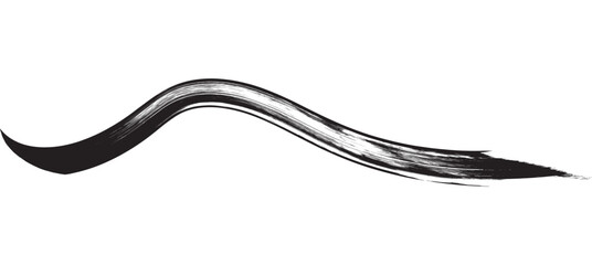 abstract black brushstroke art with fluid curves for creative design and modern decoration © Girlda
