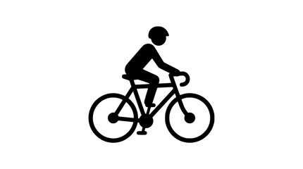 Obraz premium Cyclist Icon Silhouette - Man Riding Bicycle