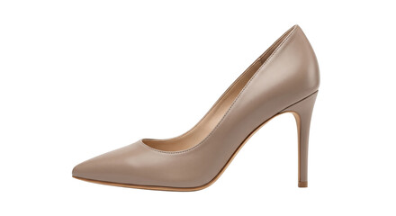 Obraz premium Elegant beige high heel pump shoe profile
