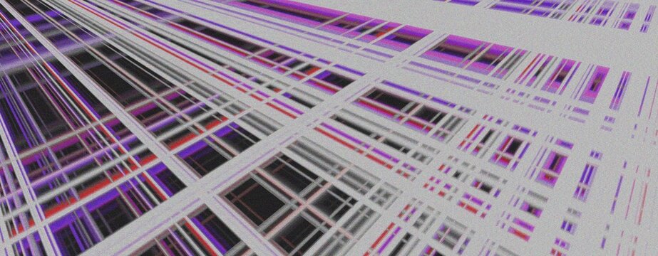 Abstract geometric purple and gray digital grid texture pattern with abstract geometric backdrop