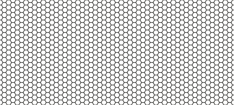Fiber honeycomb seamless pattern. Hexagonal grid texture on white background. Carbon fiber bg.