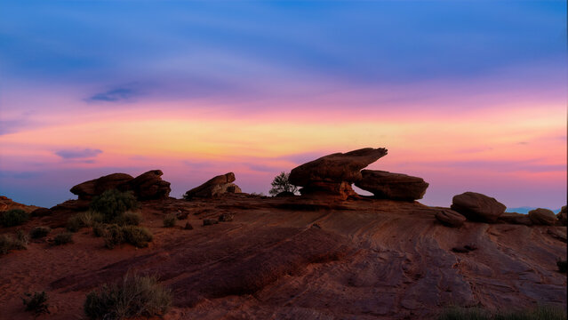 sunset over the mountains, View of the Grand Canyon in Arizona.