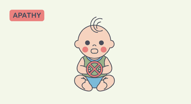 Baby Sitting with No Symbol Over Face