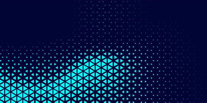 Halftone Triangle Pixels Pattern. Black Screentone Diffuse Background. Overlay Texture. Abstract Patern for Design Comic Prints