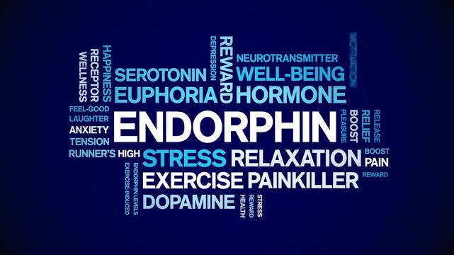 Endorphin animated word cloud-text design animation tag kinetic typography seamless loop.