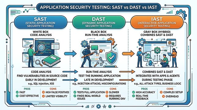 Comparison of sast dast and iast application security testing methods