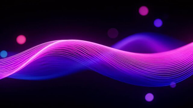 Abstract neon wave pattern