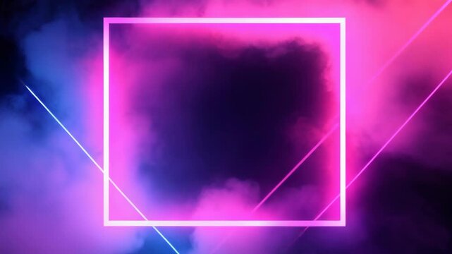 Neon Box in a Cloudy Atmosphere
