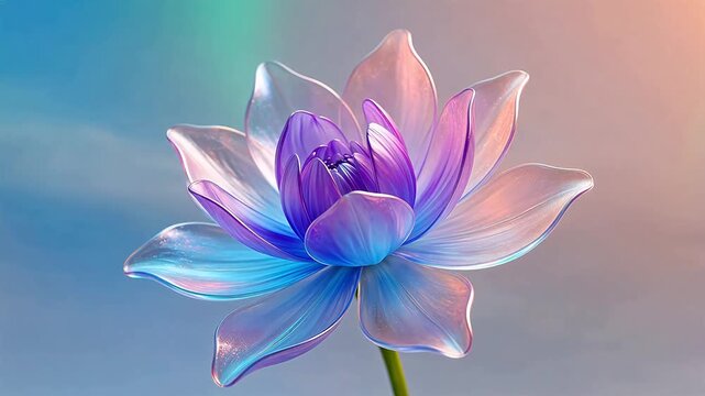 Colorful translucent flower