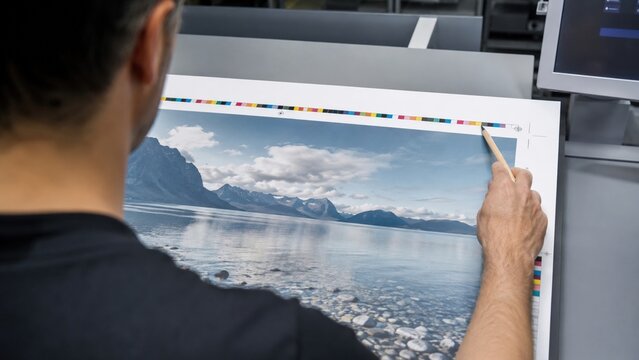 Over Shoulder Poster Proof Review In Print Studio