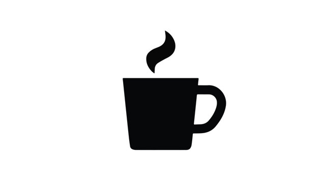 Close up of steaming coffee cup on dark table in warm ambient light for morning beverage or cafe scene