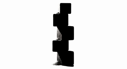Fototapeta premium Abstract stacked geometric shapes creating a sense of balance and structure