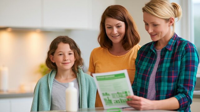 Women Reviewing Head Lice Treatment Guide