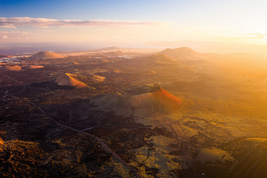 Volcanic Landscape of Lanzarote, Canary Islands, Spain