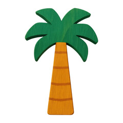 Fototapeta premium PNG Colorful tropical palm tree illustration.